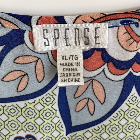 SPENSE  Floral Paisley Blouse Short Sleeve Top Women’s Size XL Size X-Large 1X - Picture 10 of 16